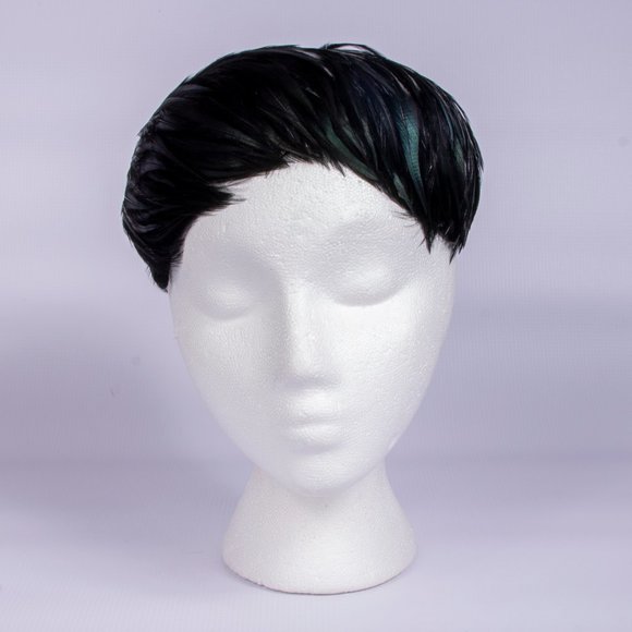 Milbrae Vintage Black Feather & Net Hat - Picture 2 of 8